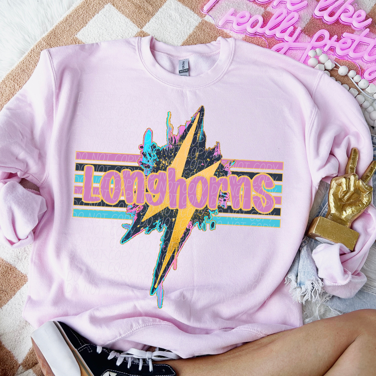 Longhorns Geode Bolt (CITY) DTF transfer