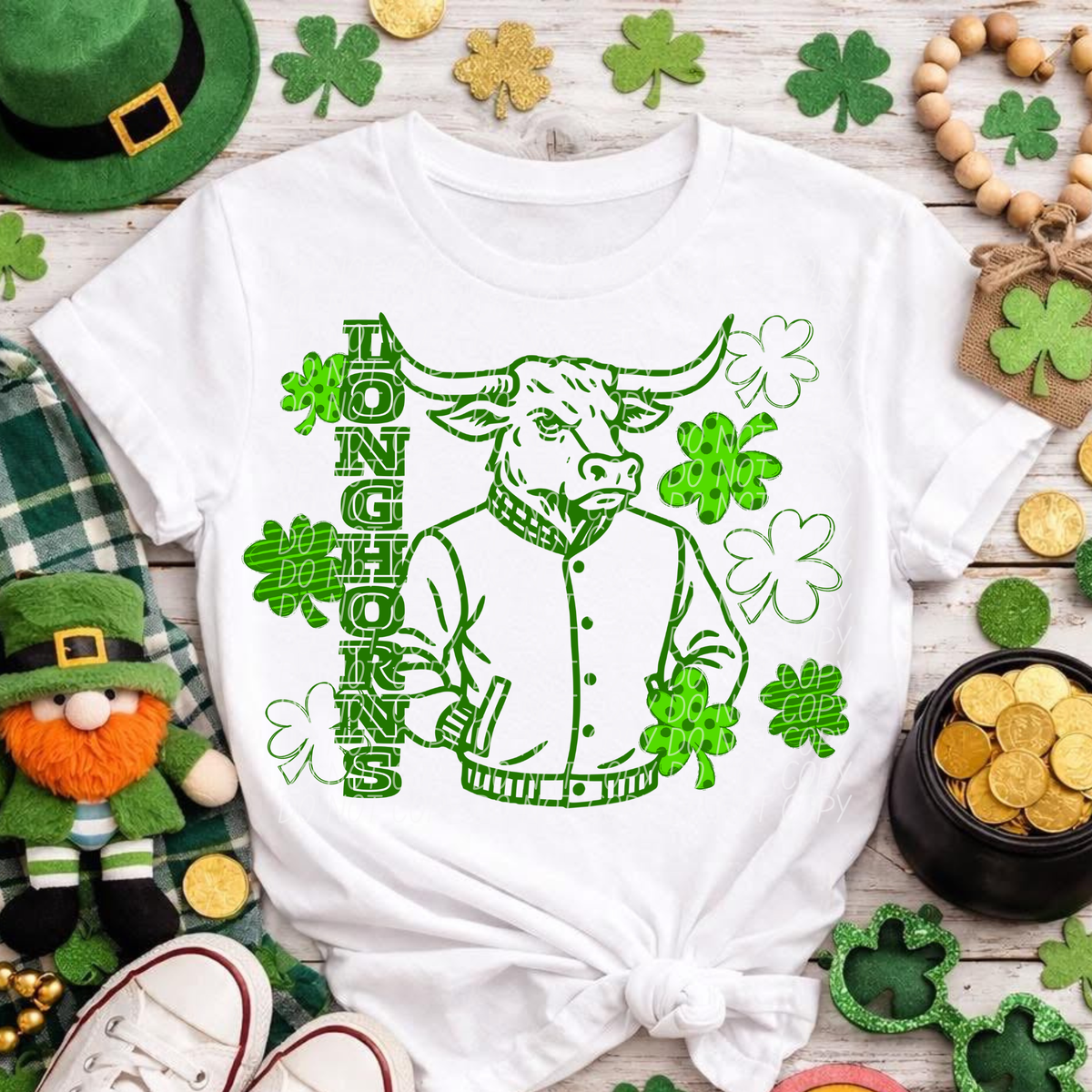 Letterman Clover Longhorns (City) DTF transfer