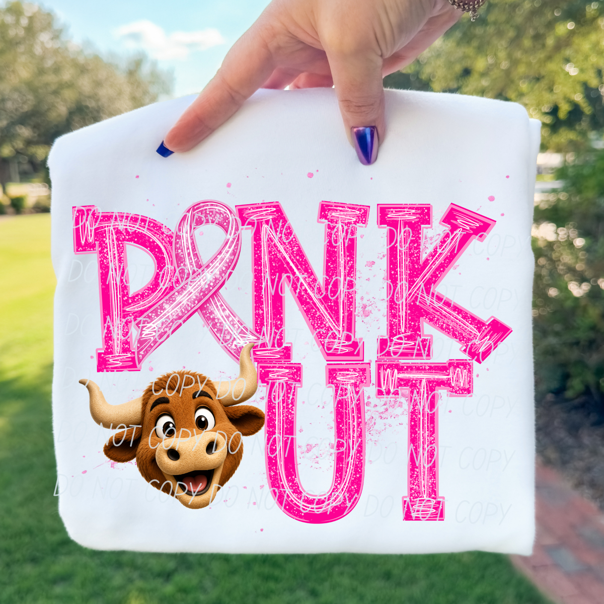 Longhorns Pink out (city) DTF transfer