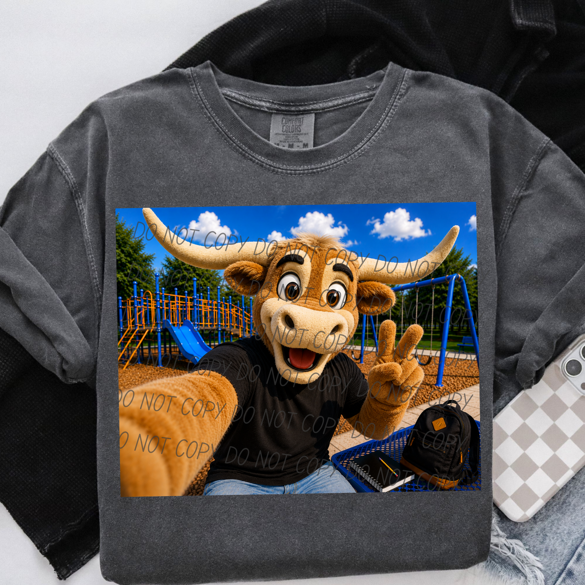 Longhorns Mascot (City) DTF transfer
