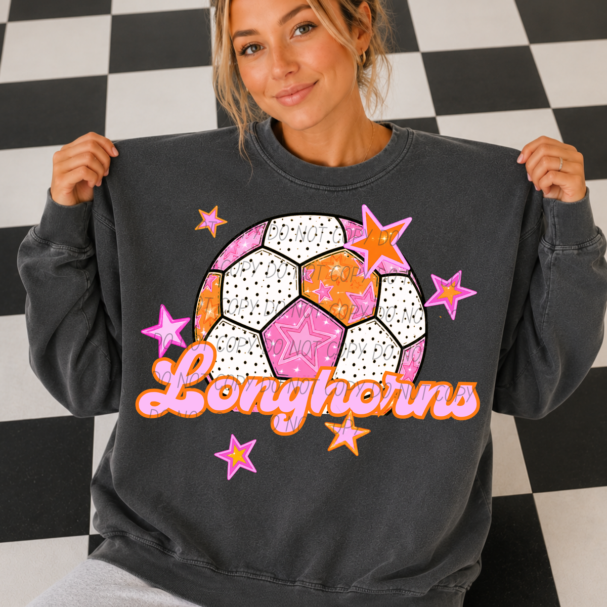 Longhorns pink soccer (City) DTF transfer