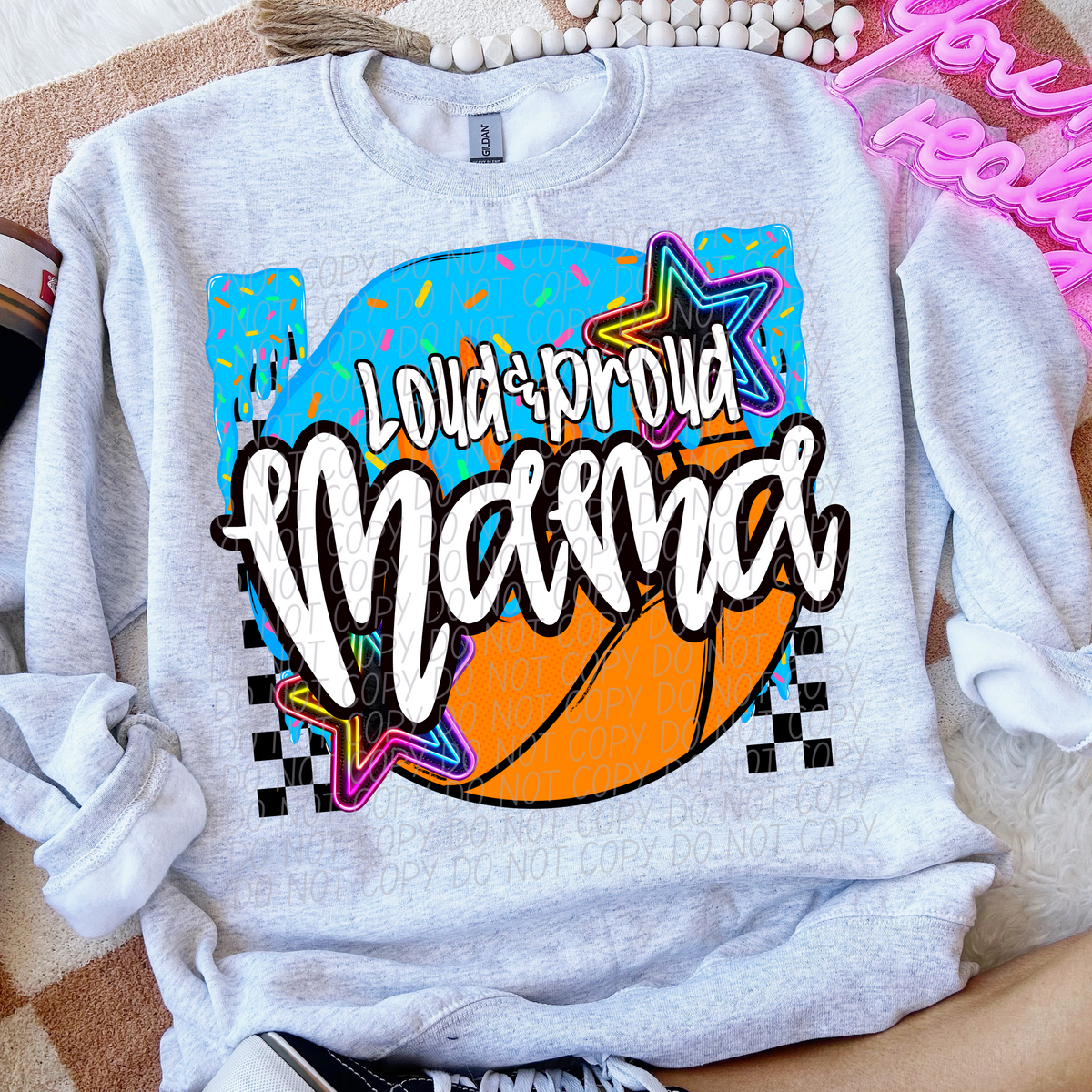 Loud and proud basketball mama drip (CITY) DTF transfer
