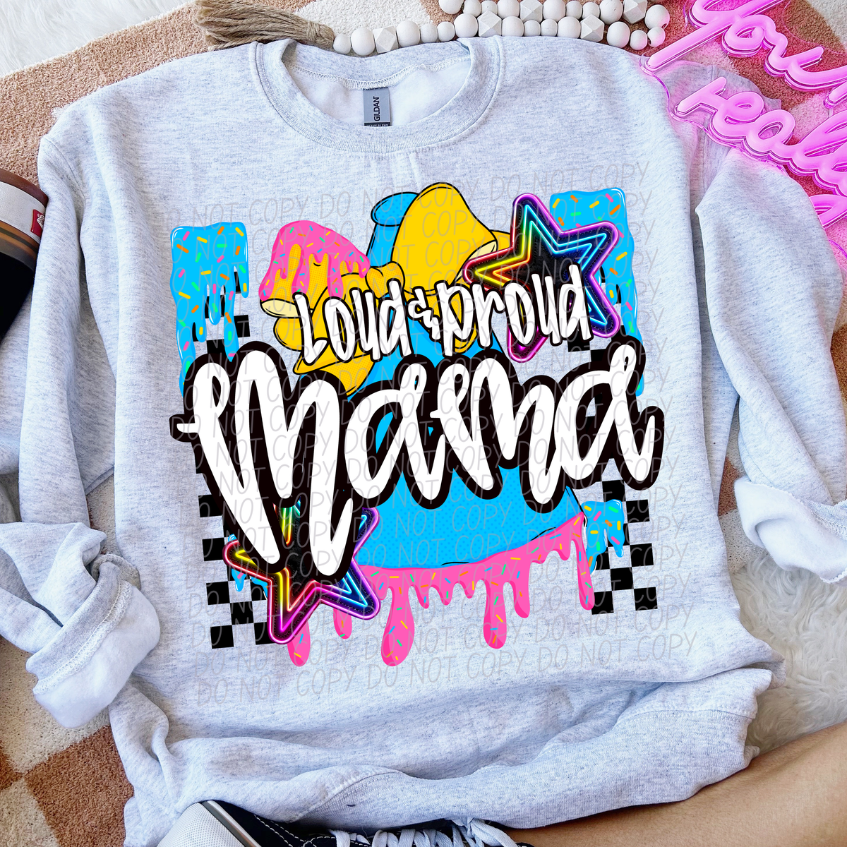 Loud and Proud Cheer Mama Drip (CITY) DTF transfer