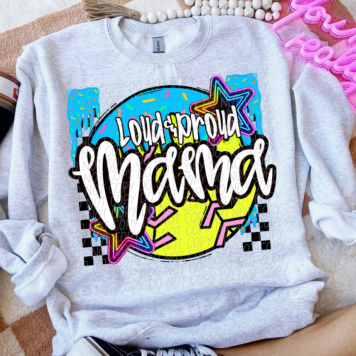 Loud and proud softball drip (CITY) DTF transfer