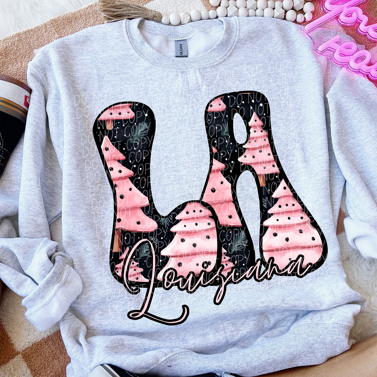 LA Louisiana Christmas State 66221 DTF transfer