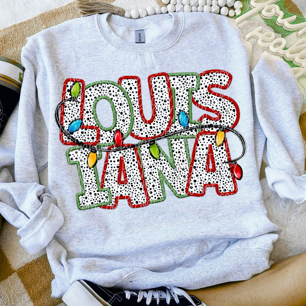 Louisiana Christmas Lights (City) DTF Transfer