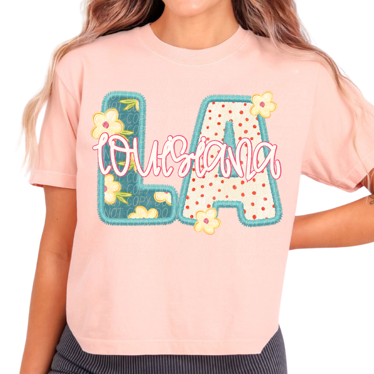 Louisiana retro floral (City) DTF Transfer