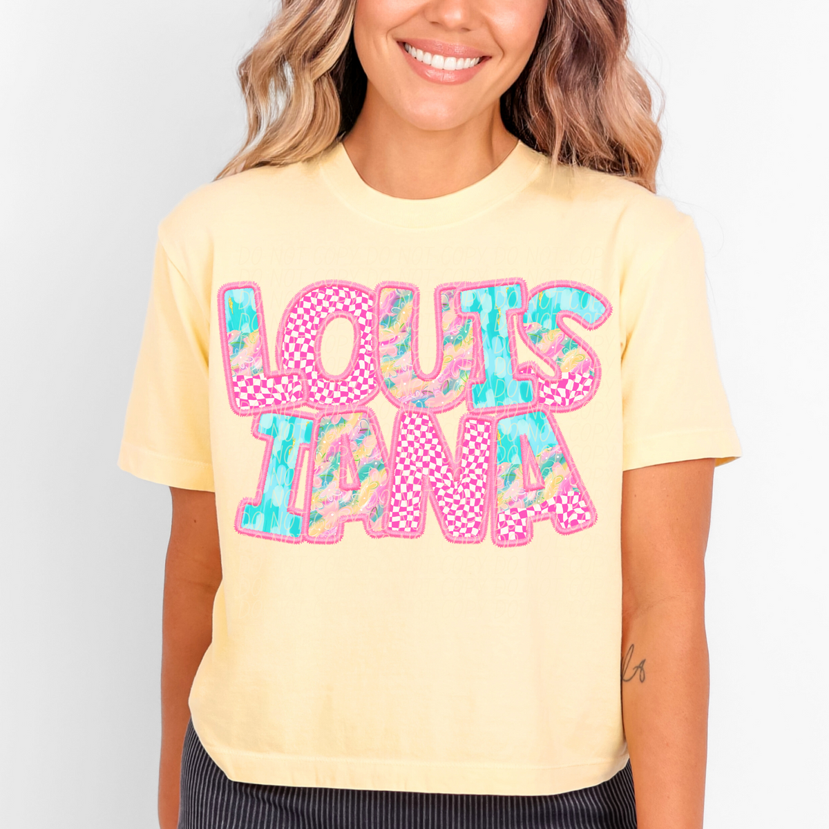 Louisiana spring checkered (CITY) DTF transfer