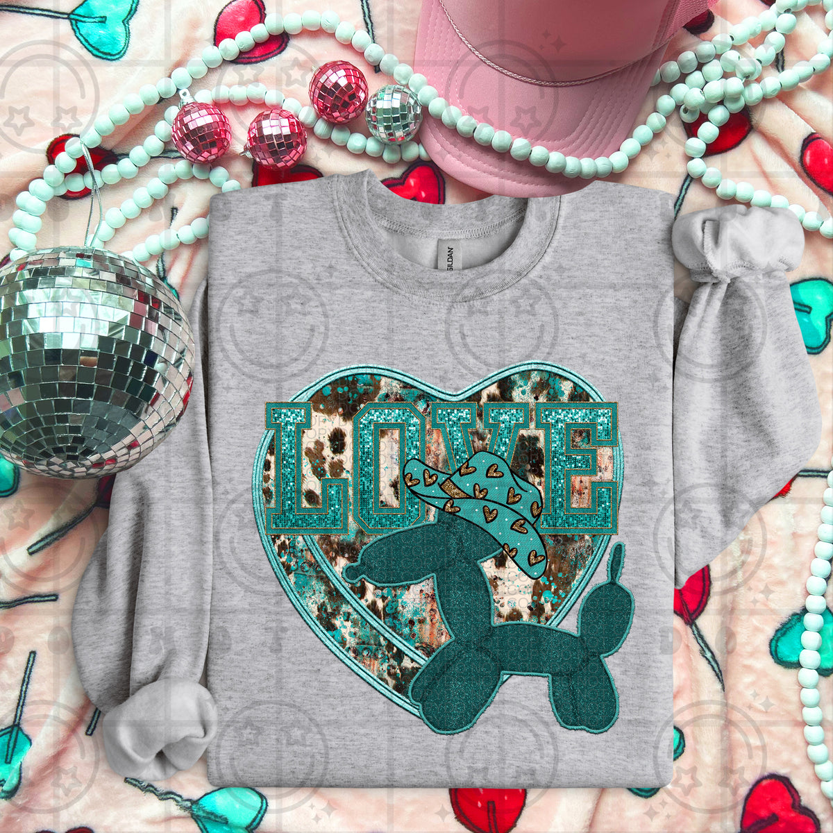 Love Balloon Doggy (HW) 78604 DTF Transfer