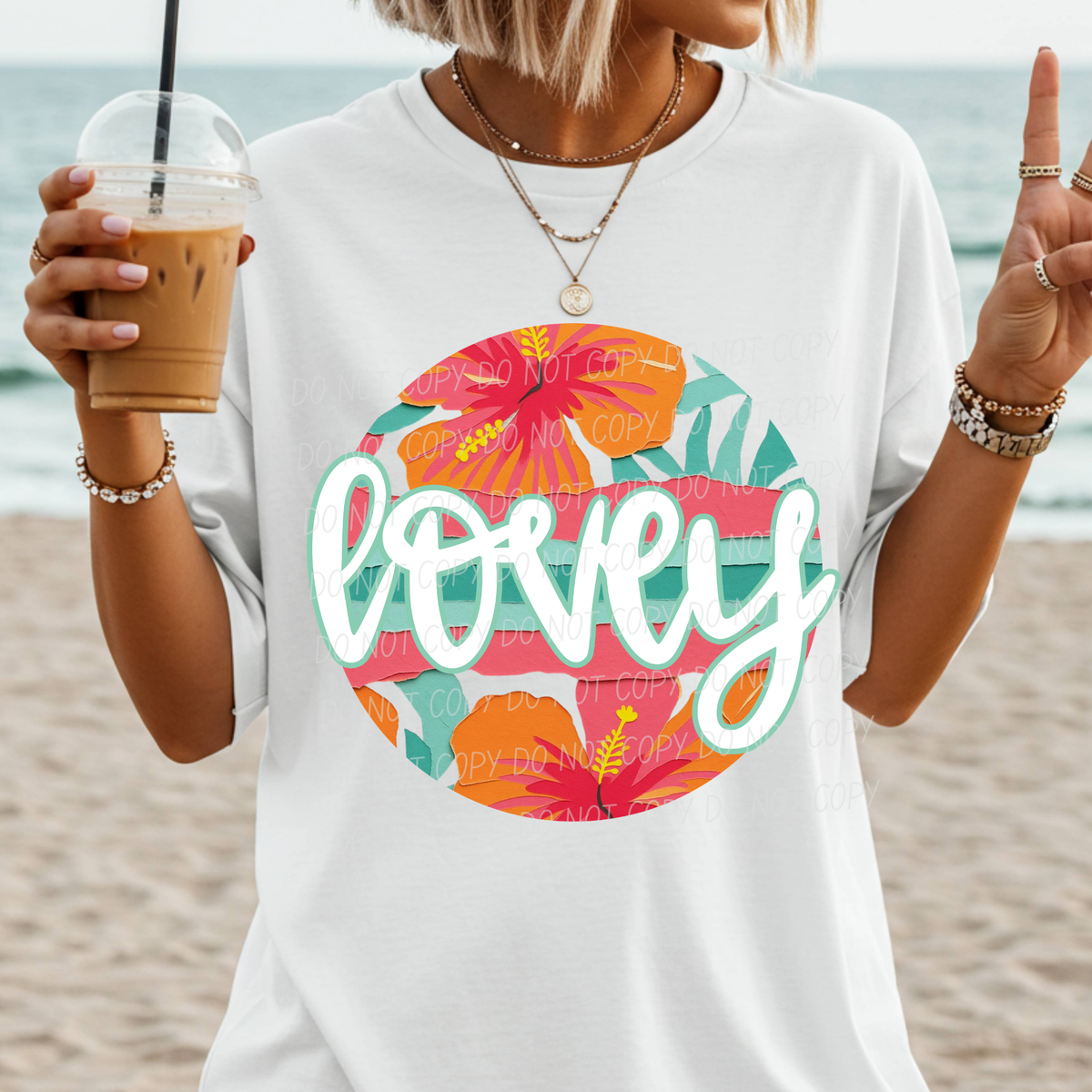 Lovey tropical circle (City) DTF Transfer