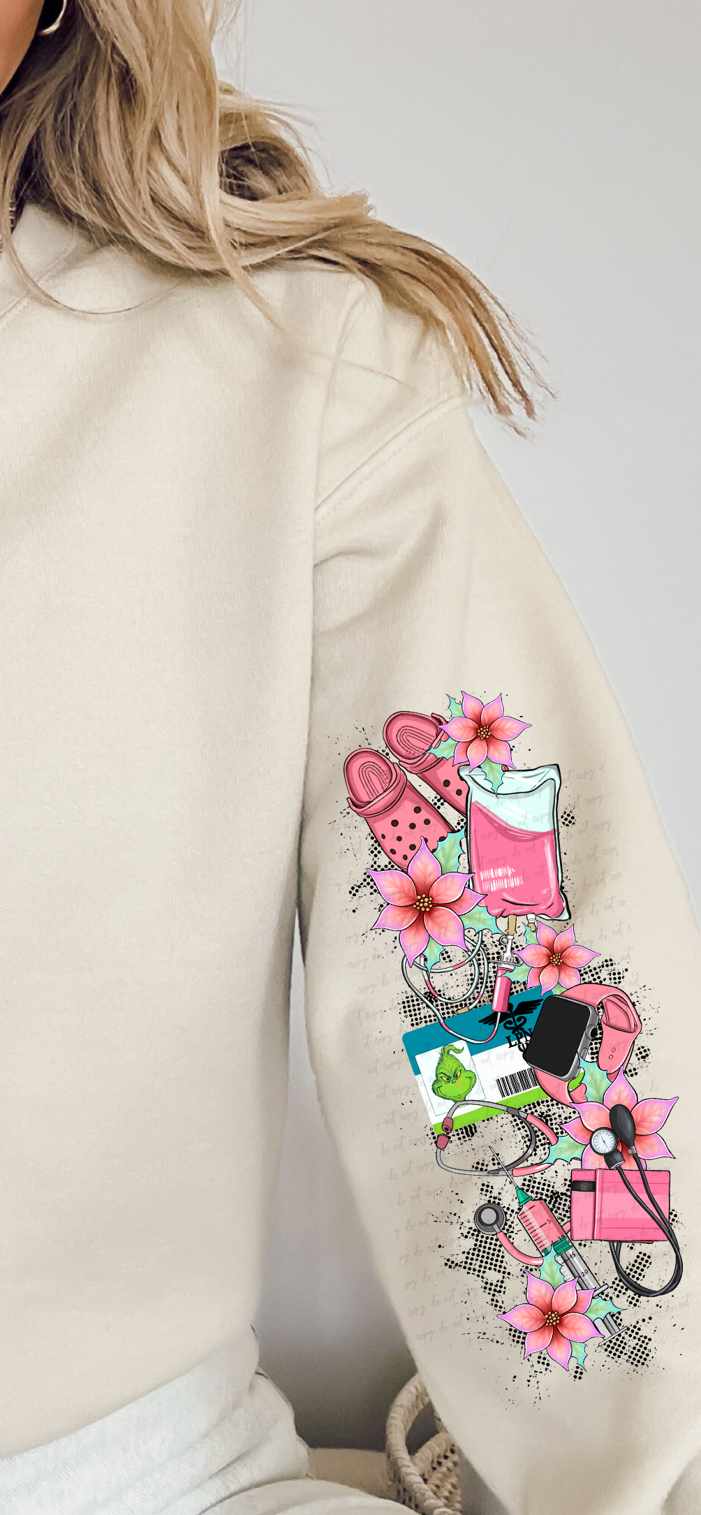 LPN Green Man Sleeve Print 117390 DTF transfer