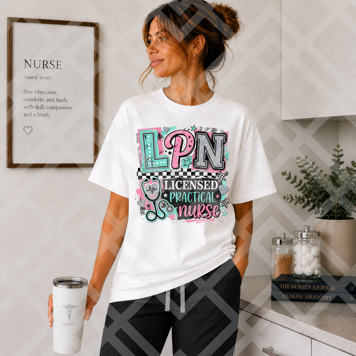 LPN bright neon magazine font (Parker) DTF Transfer