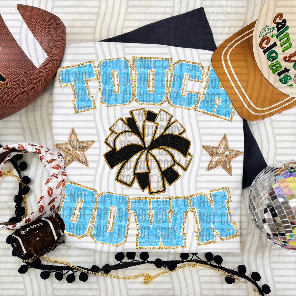 Light Blue -Touch Down POM (Caplinger) DTF Transfer