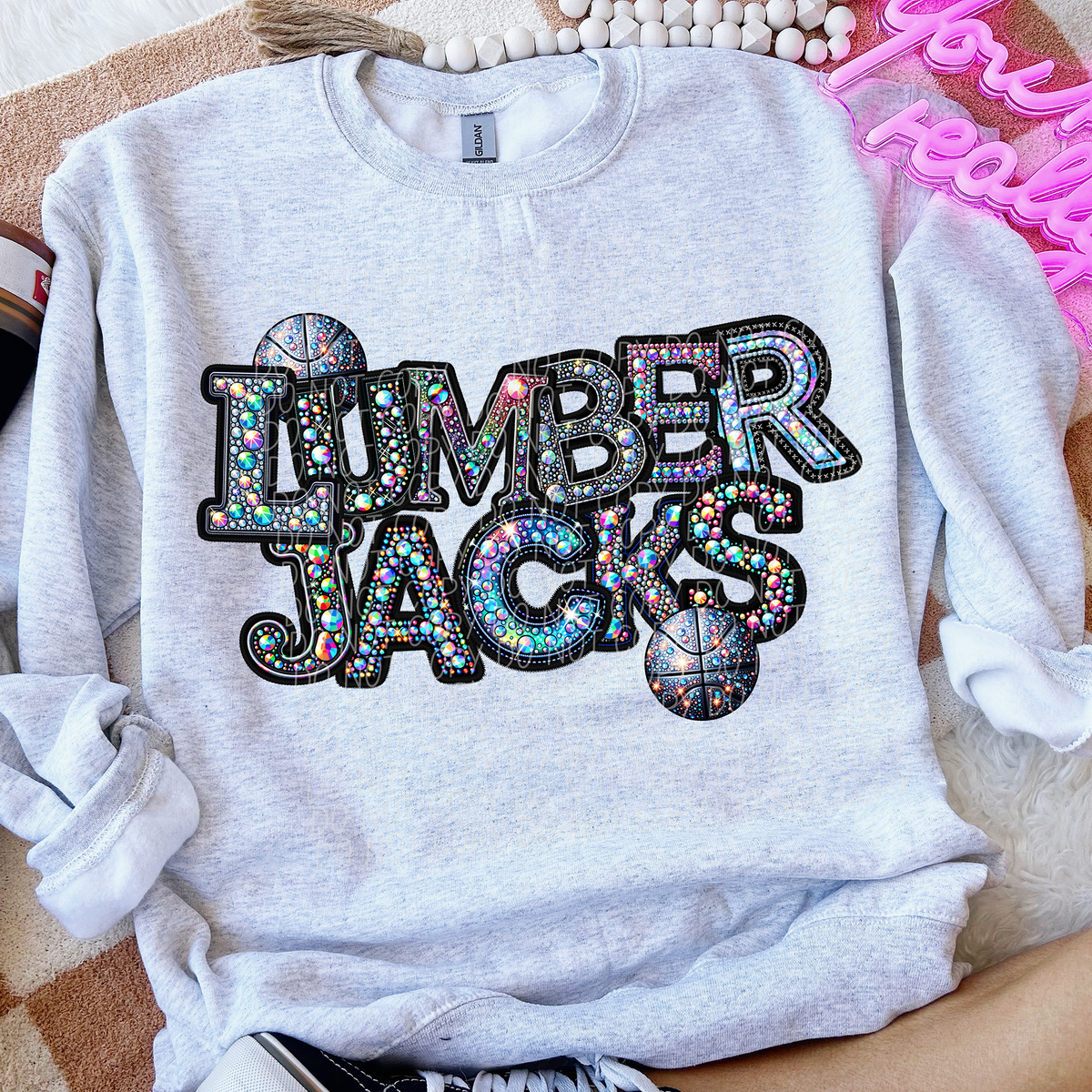 Lumberjacks Basketball Rhinestone (CITY) 66552 DTF transfer