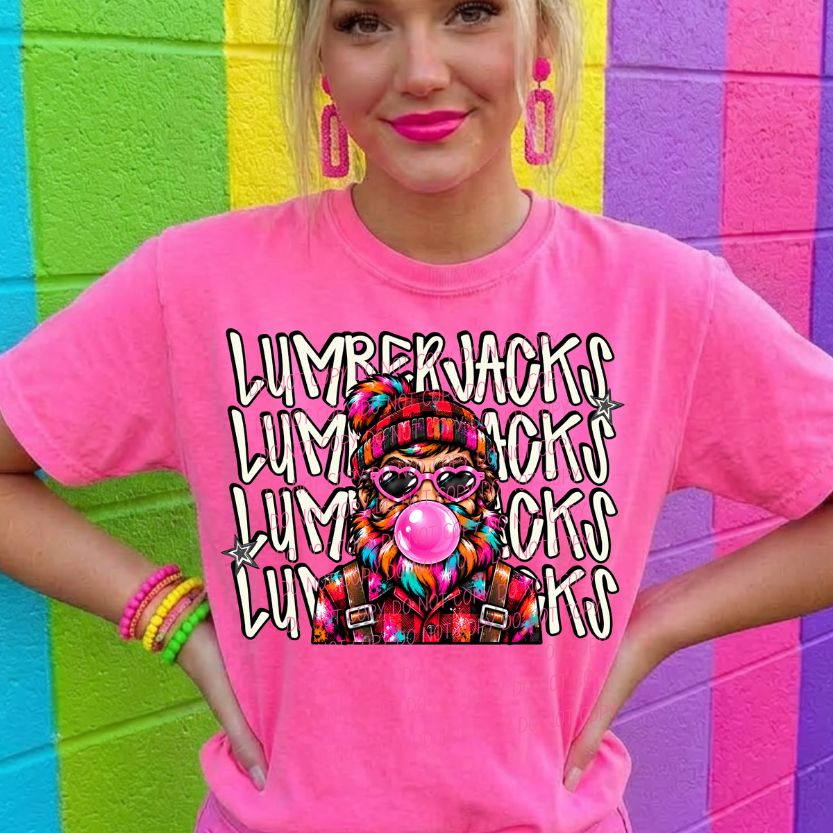lumberjacks pretty little rebels mascot (city) DTF Transfer