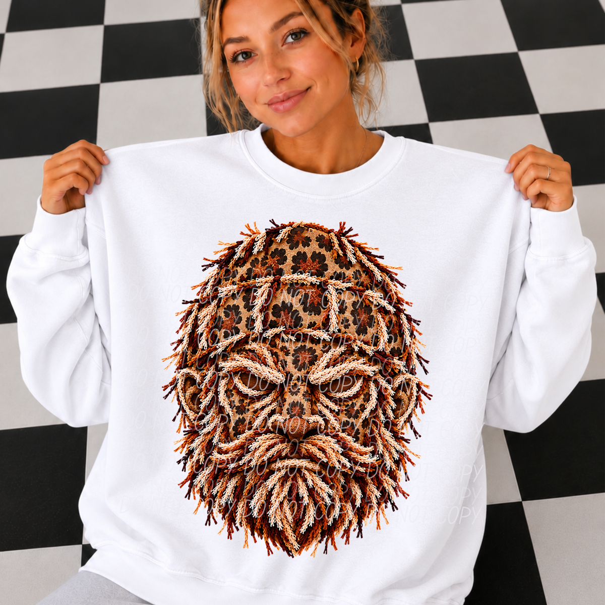 lumberjacks leopard fringe mascot (city) DTF Transfer