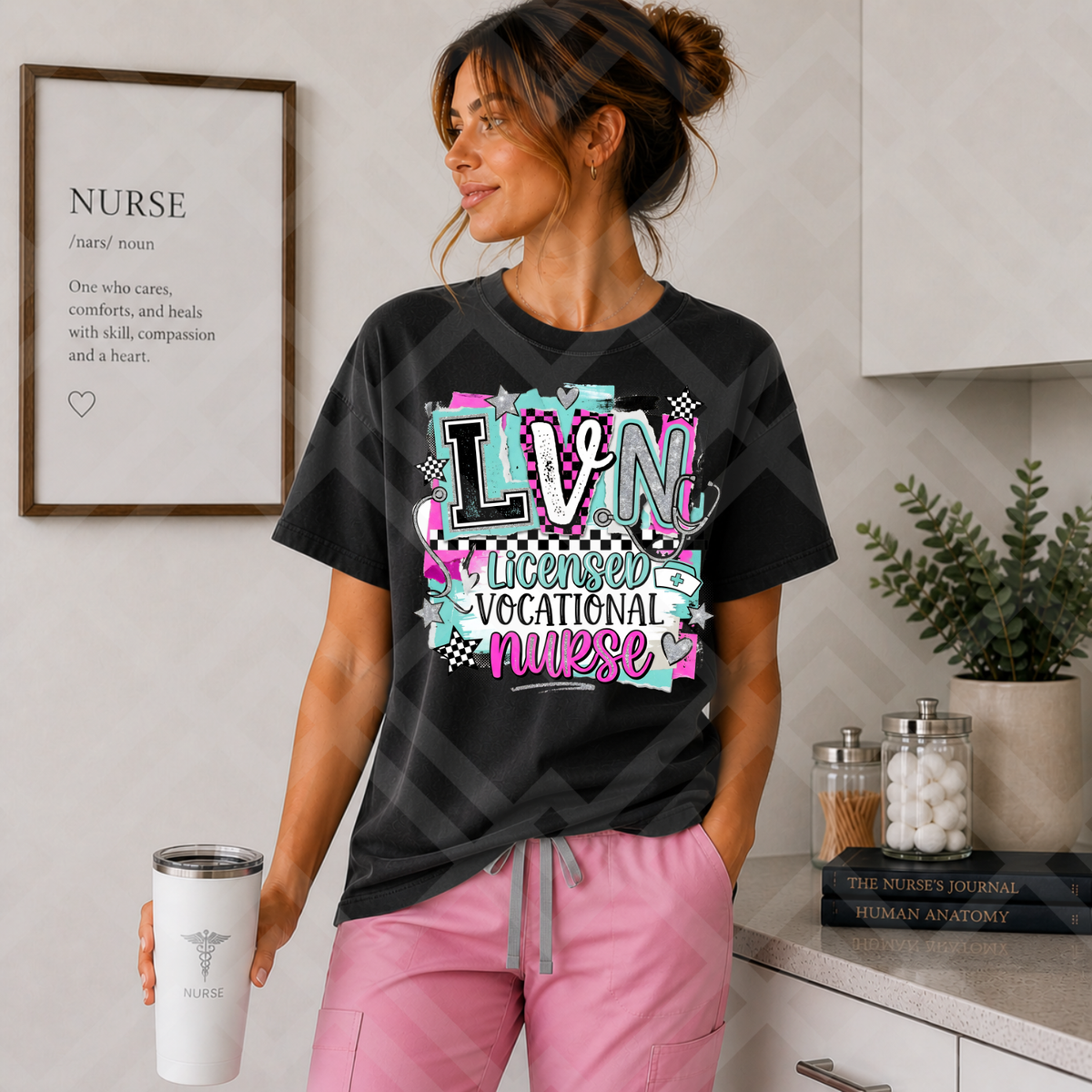 LVN bright neon magazine font (Parker) DTF Transfer
