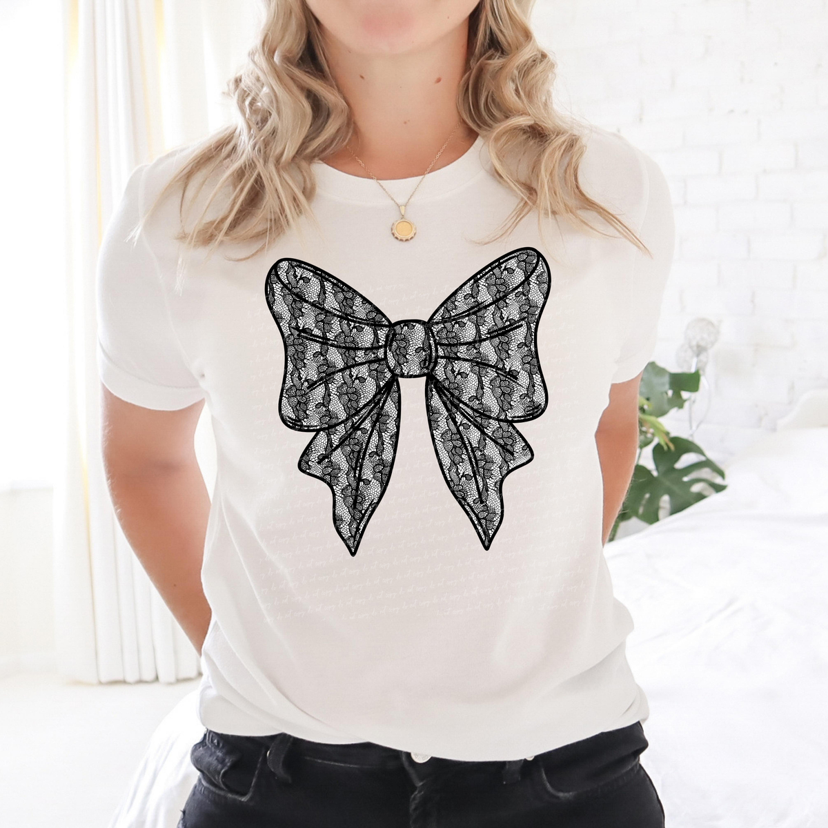 Lace Bow 86068 DTF Transfer