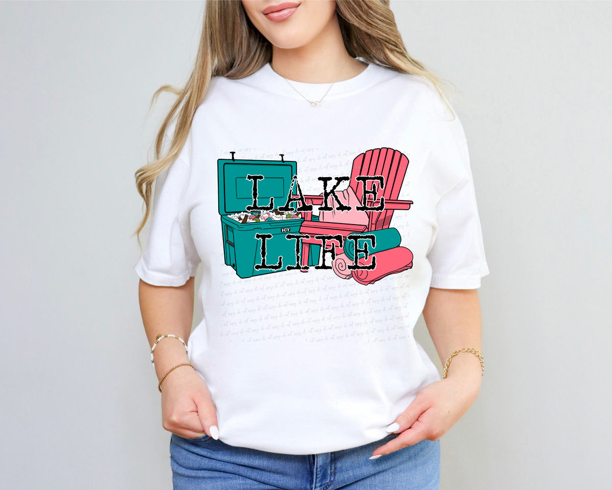 Lake Life Cooler and Chair 115517 DTF Transfer
