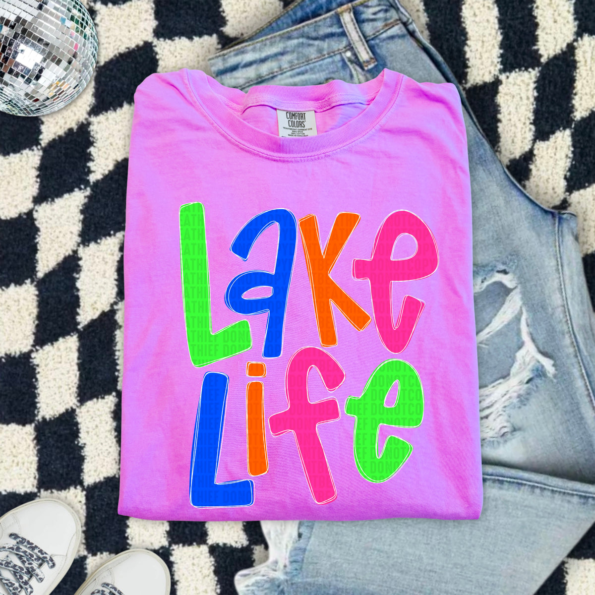 Lake life colorful 103870 DTF transfer