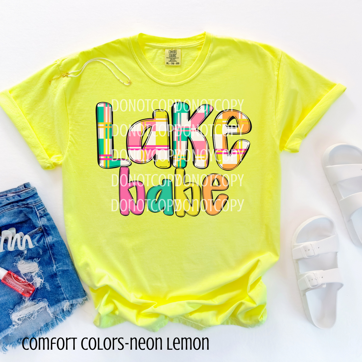 Lake Babe Colorful Checkered (CSG) 101111 DTF transfer