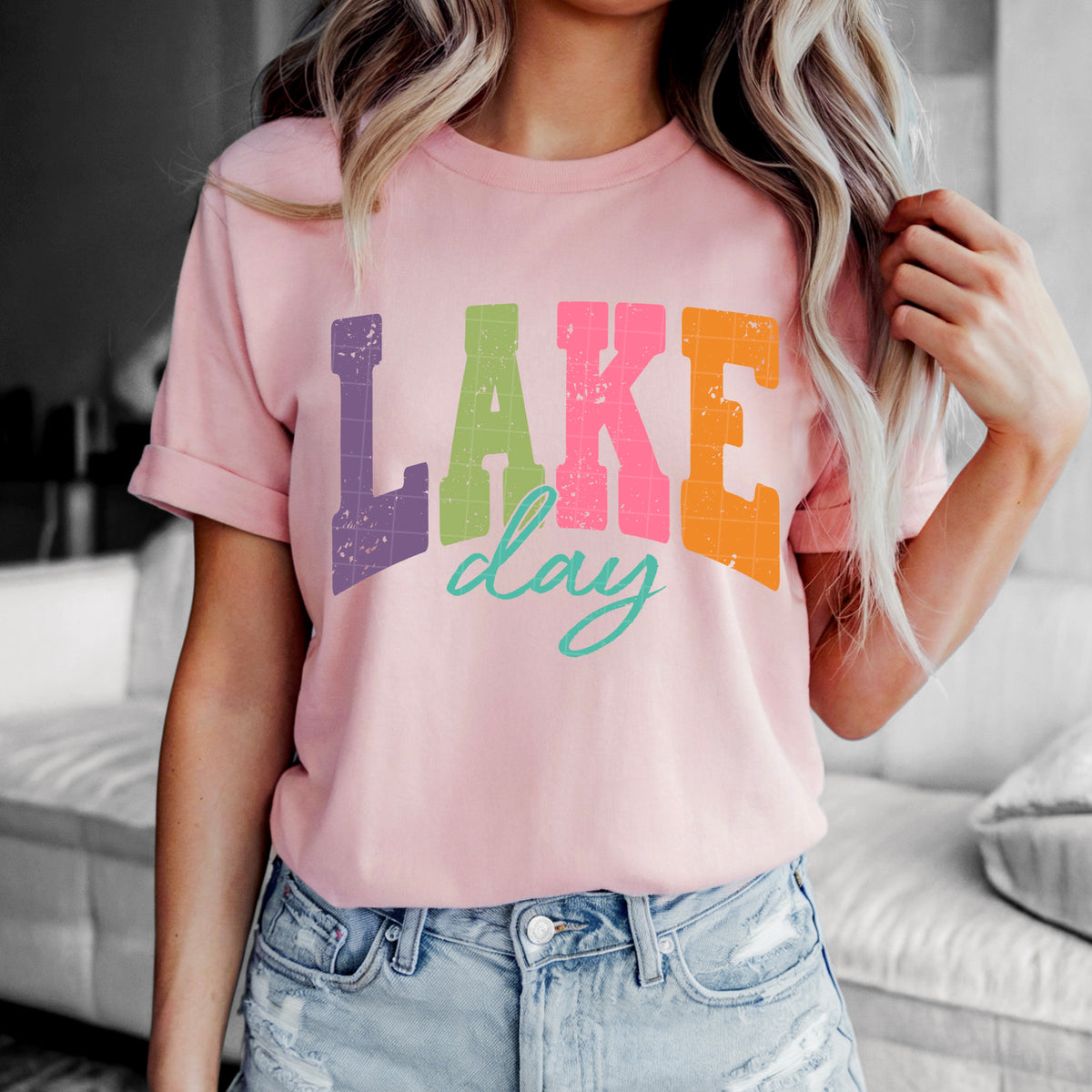 Lake day blocky (SDD) DTF Transfer