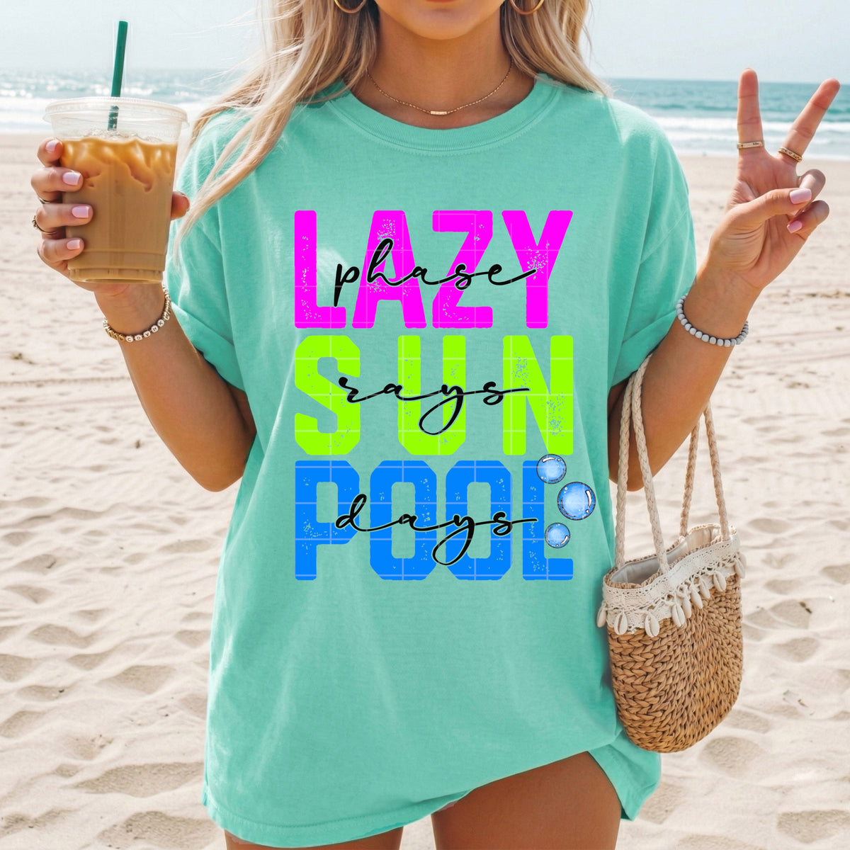 Lazy sun pool colorful (SDD) DTF Transfer