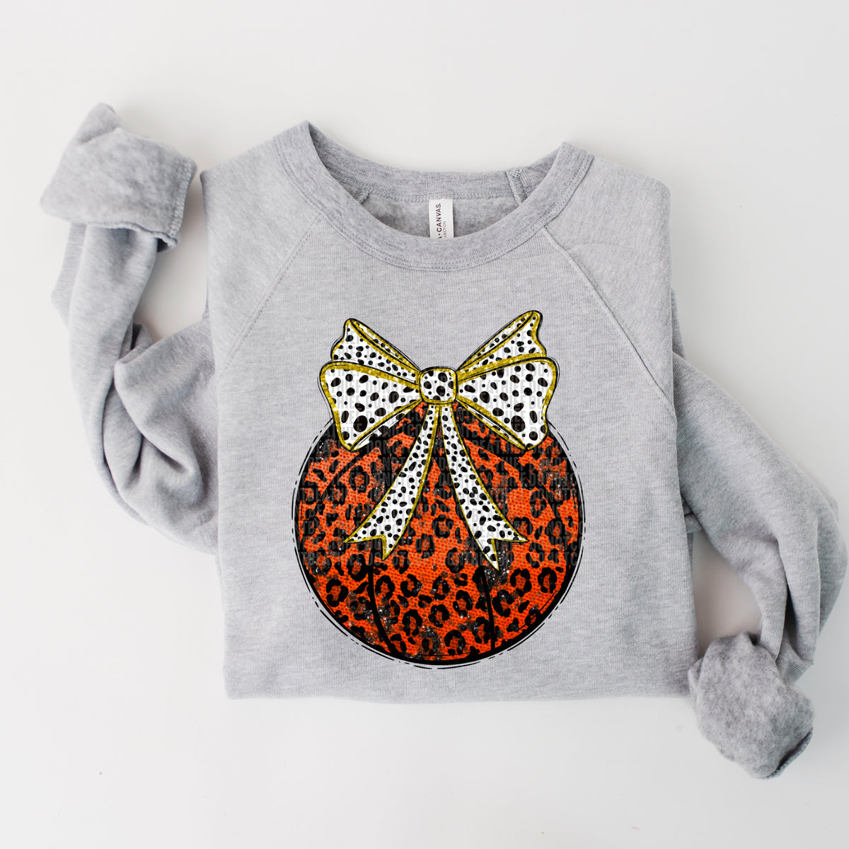 Leopard Bow Basketball (SDD) DTF Transfer