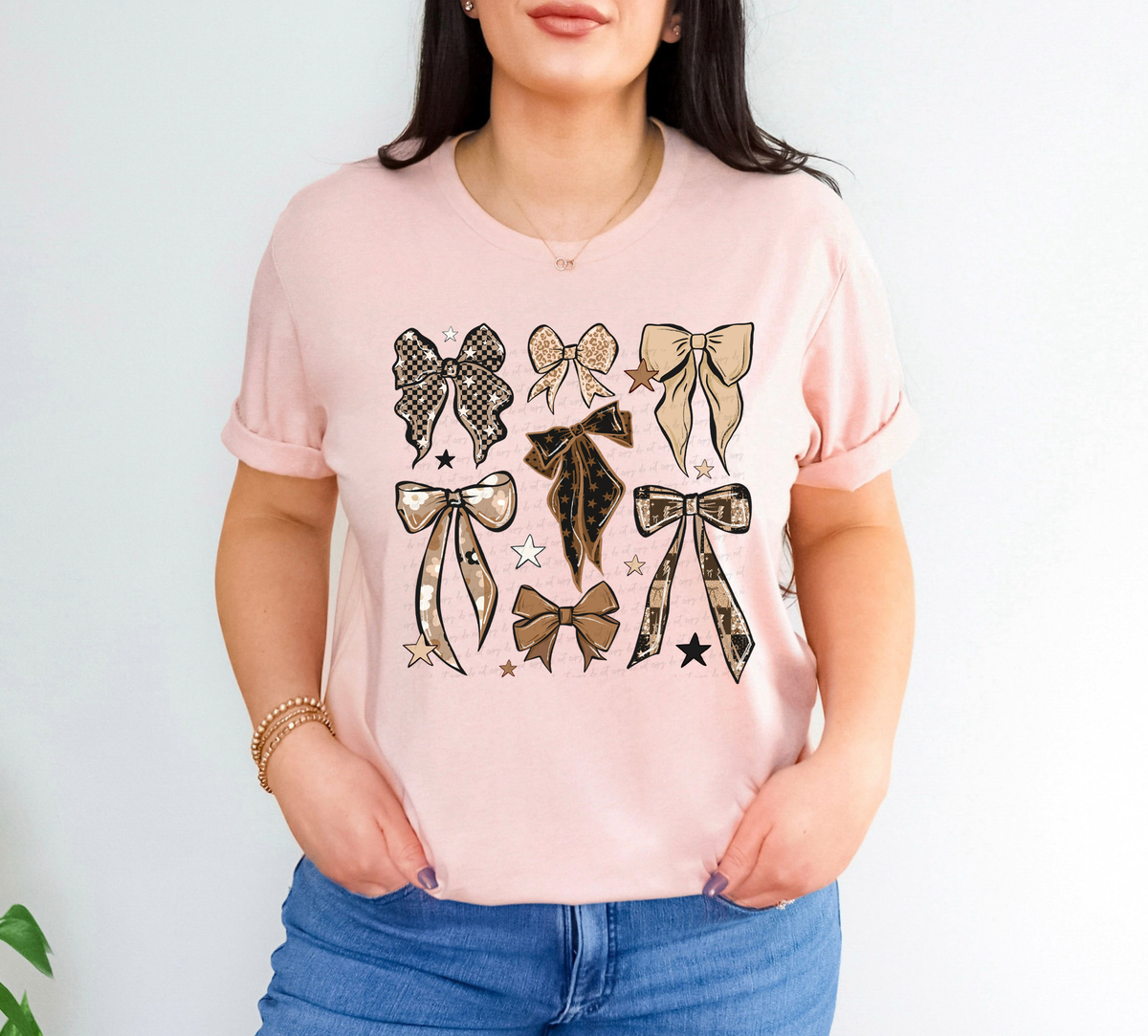 Leopard Bows Collage 111766 DTF transfer