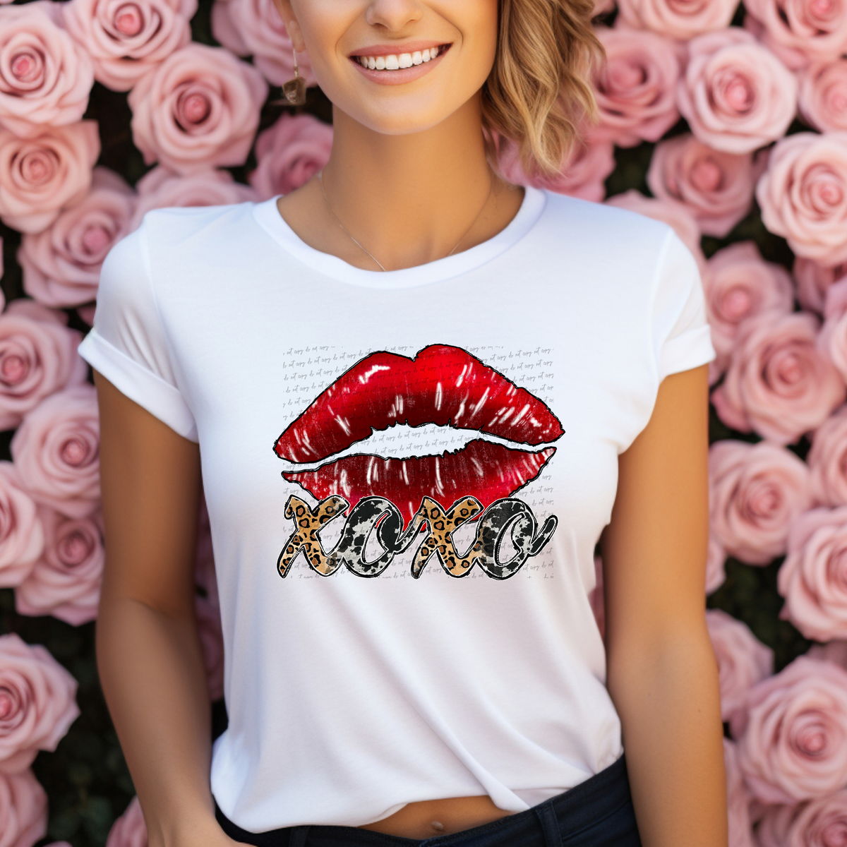 Leopard Cowhide Xoxo Kiss 71517 DTF transfer