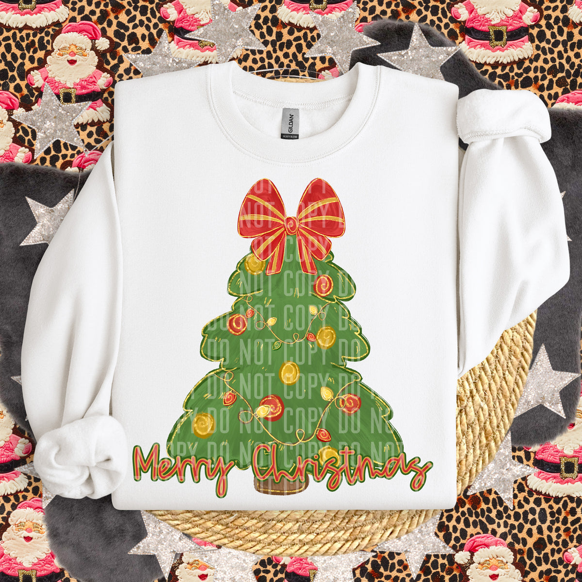 Merry Christmas Tree 63970 DTF transfer