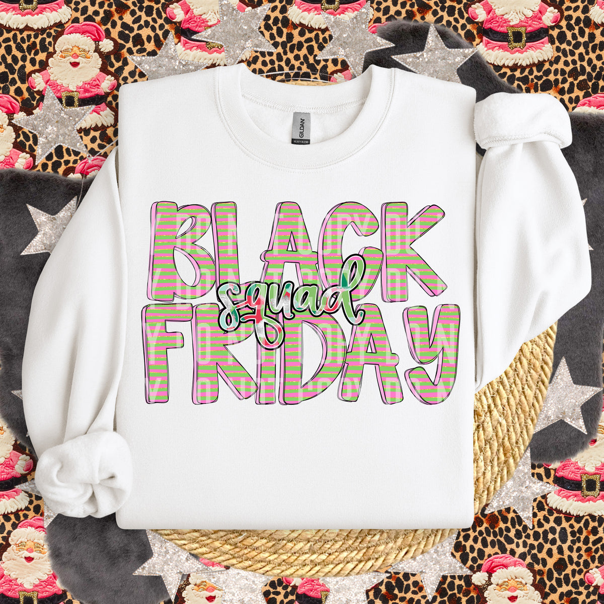 Black Friday Squad Stripes 69729 DTF transfer