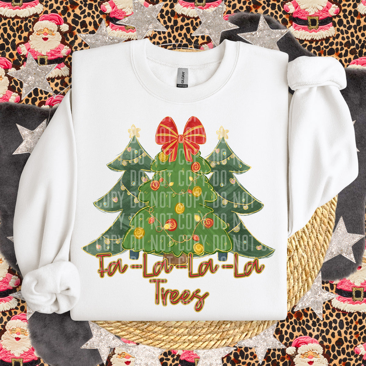 Fa La La La Christmas Trees 63972 DTF transfer