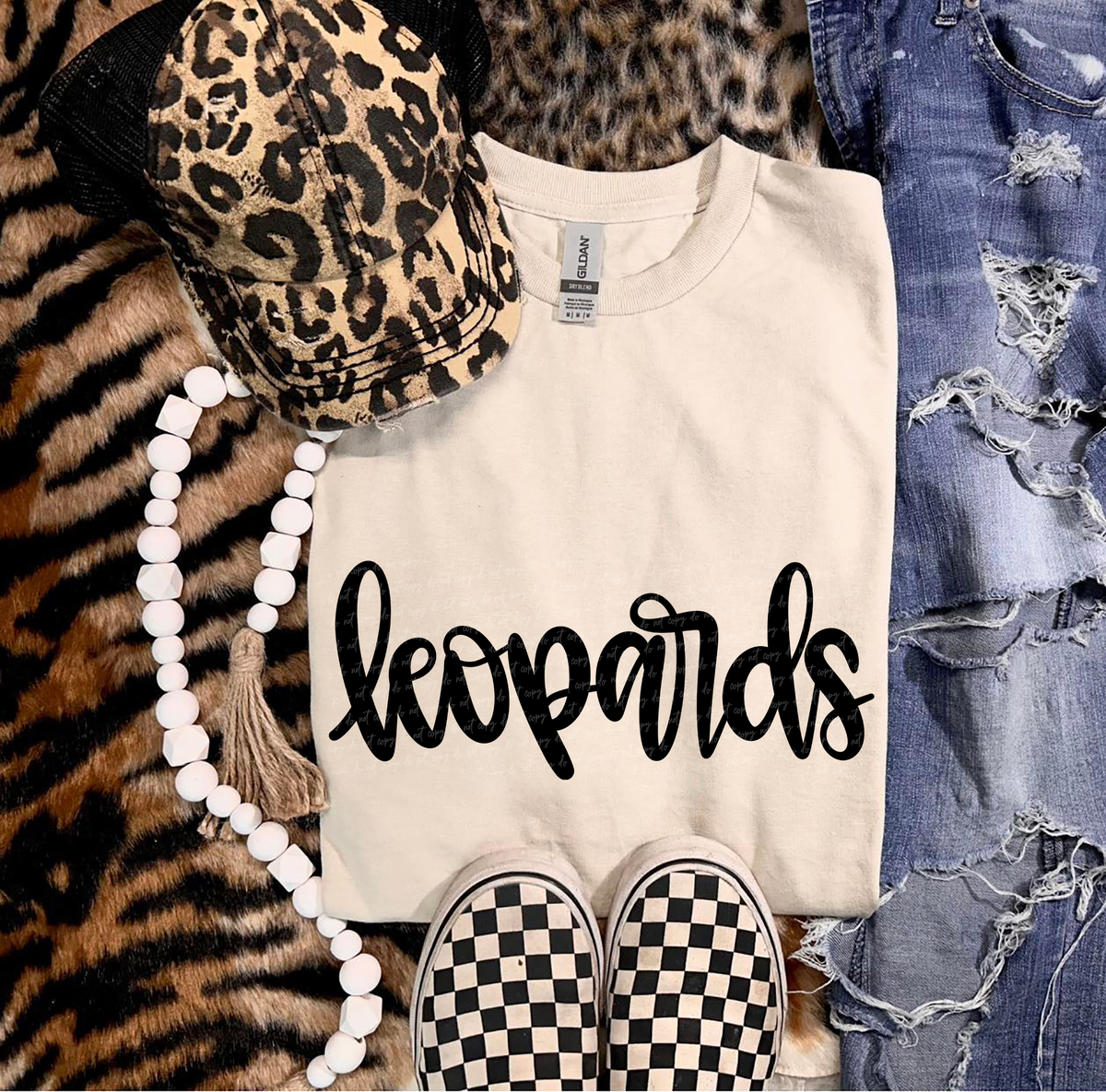 Leopards Hand Lettered 54089 DTF transfer