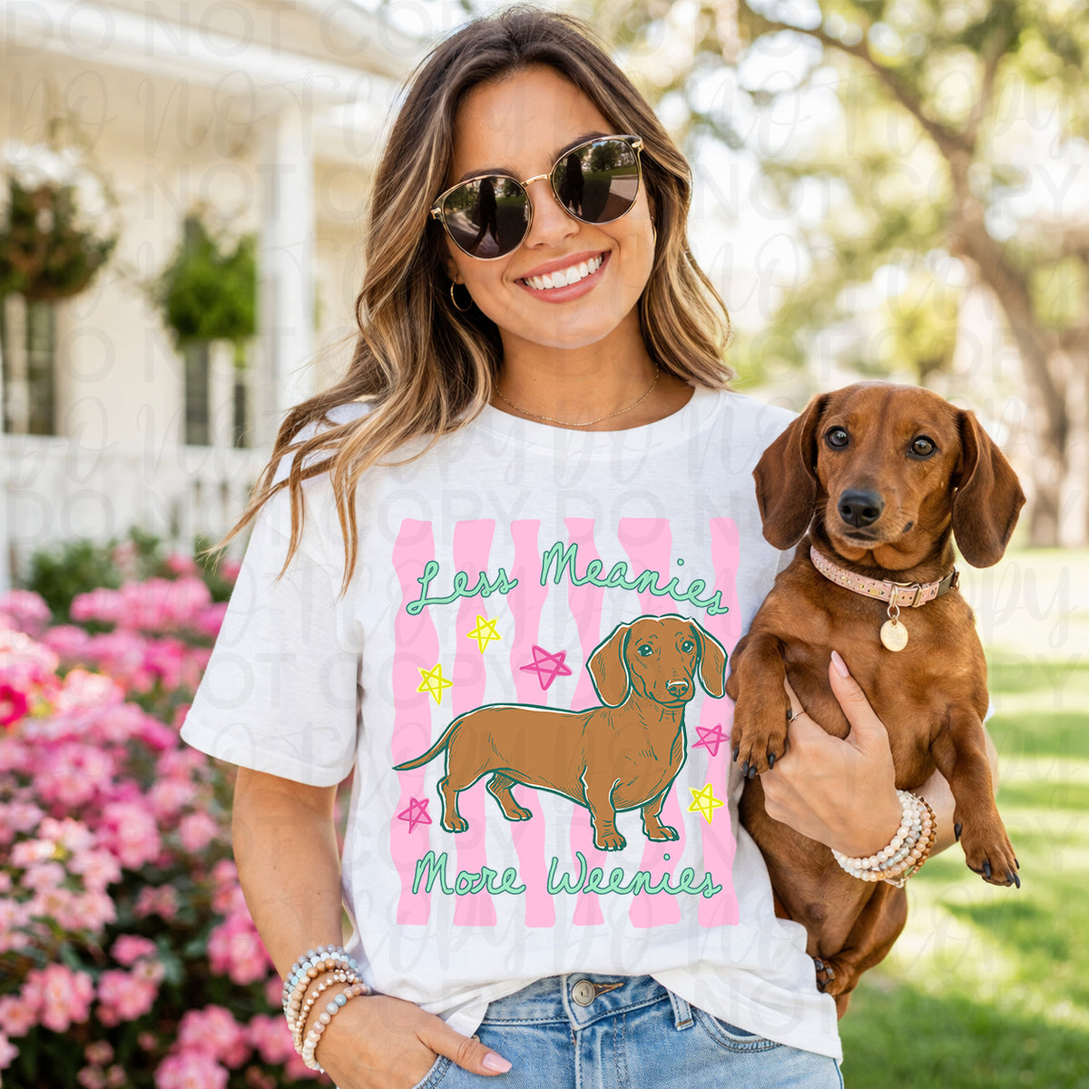 Less meanies more weenies tan (UAC) DTF Transfer