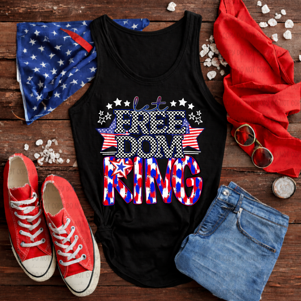 Let Freedom Ring (patterned ring) (Revel) DTF Transfer