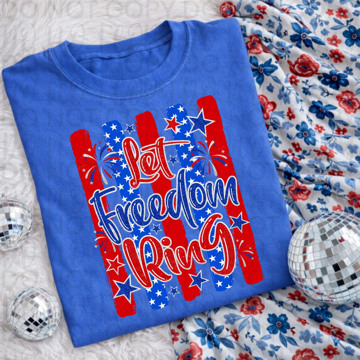 Let freedom ring stripes (UAC) DTF Transfer