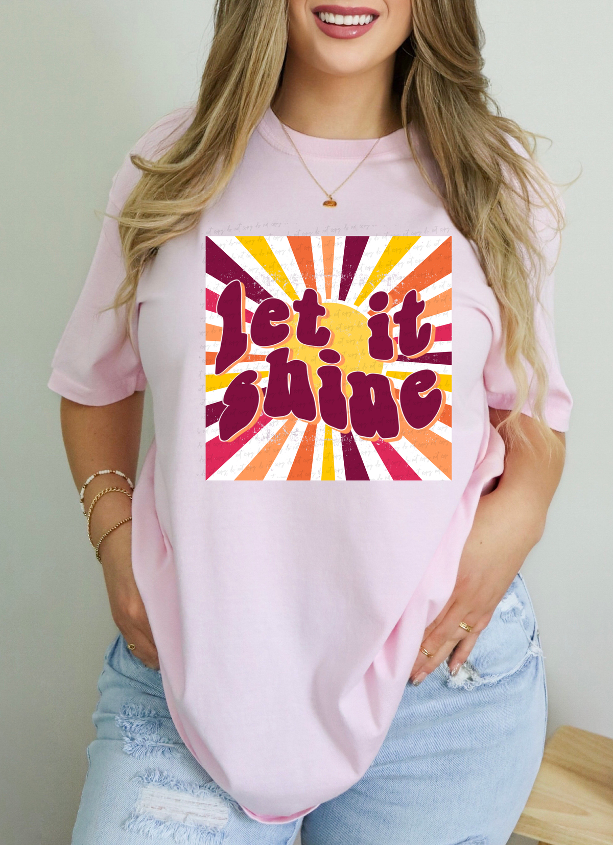 Let It Shine Sun Spectrum Square 115059 DTF Transfer