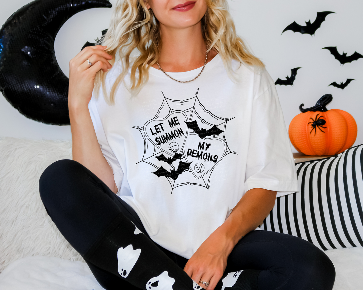 Let Me Summon My Demons Black 51375 DTF transfer