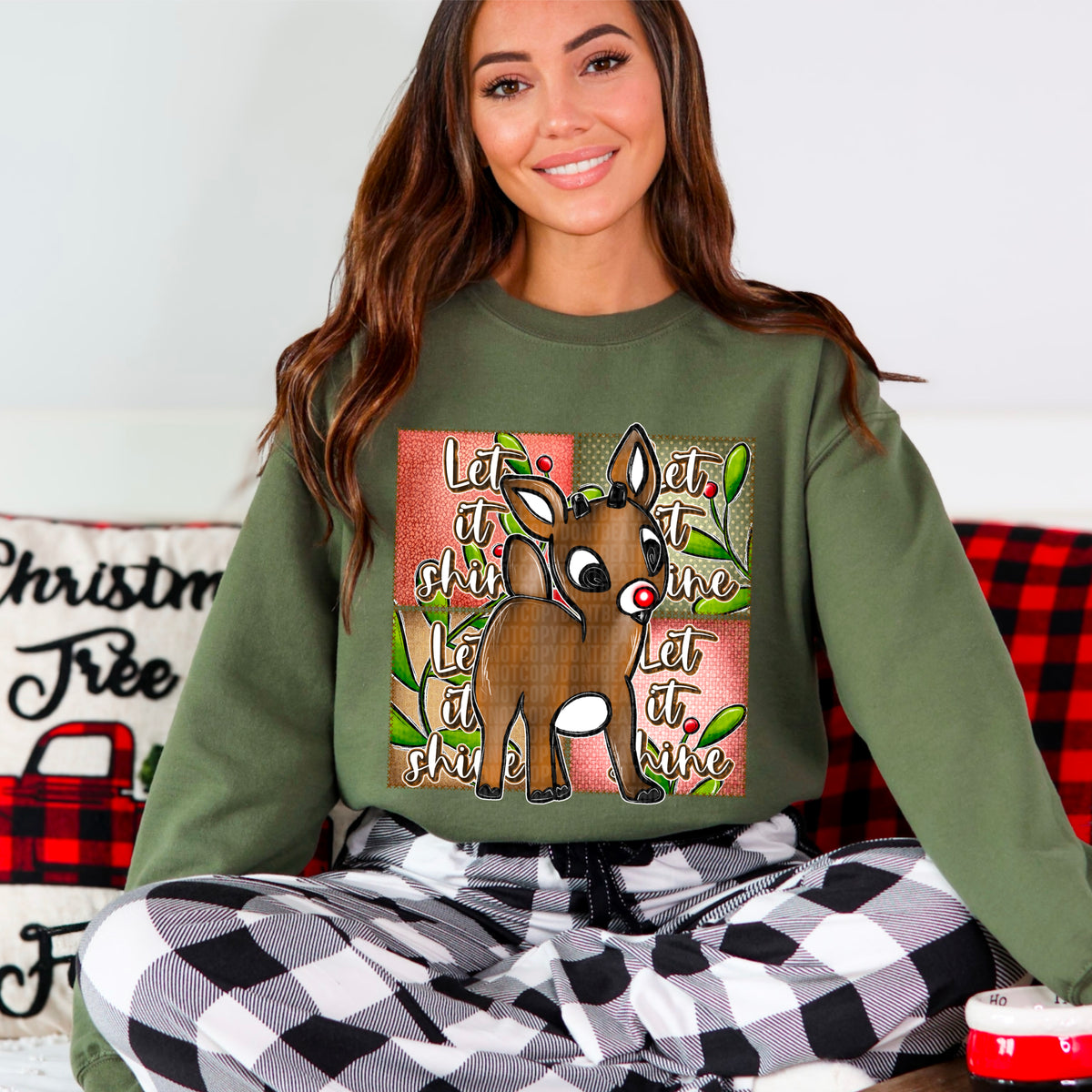 Let It Shine Deer 104164 DTF transfer
