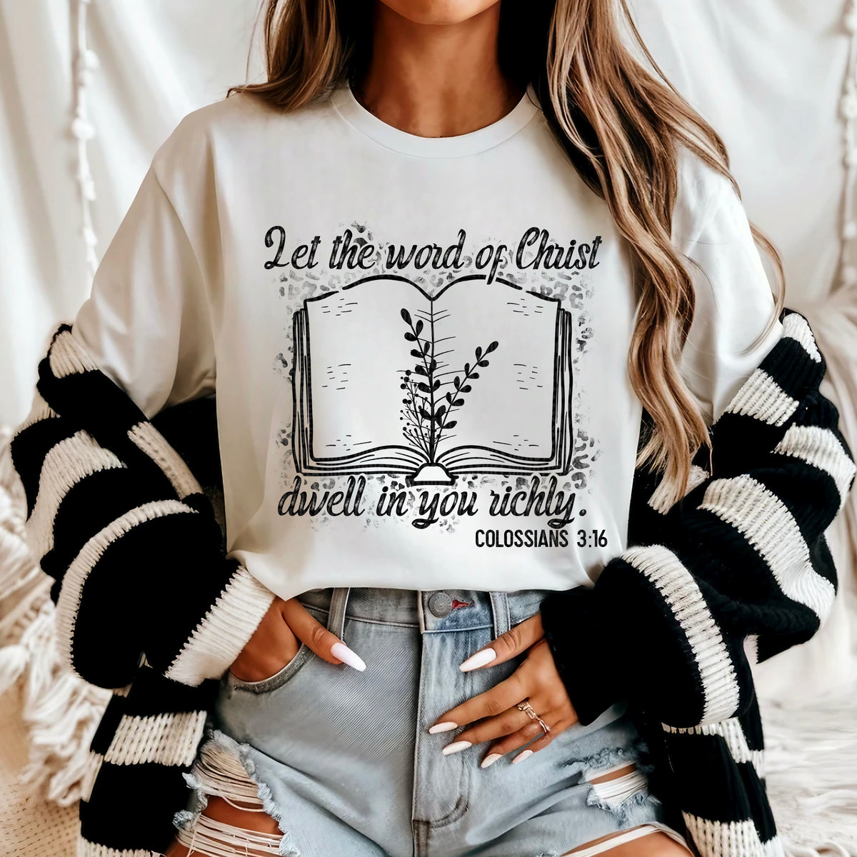 Let The Word Of Christ Dwell In You Richly Colossians 3:16 104219 DTF transfer