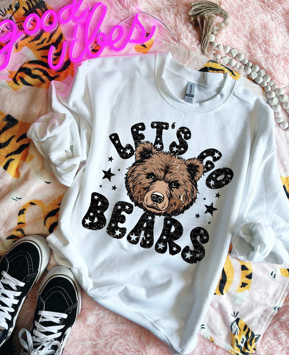 Let's Go Bears Grunge 89051 DTF Transfer