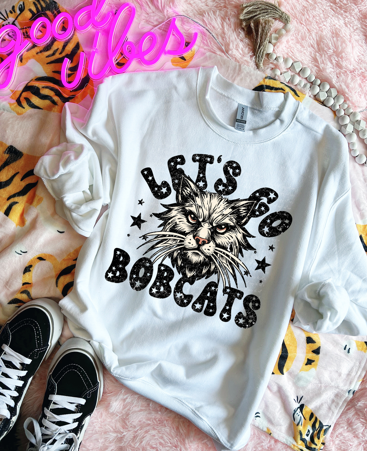 Let's Go Bobcats Grunge 89052 DTF Transfer
