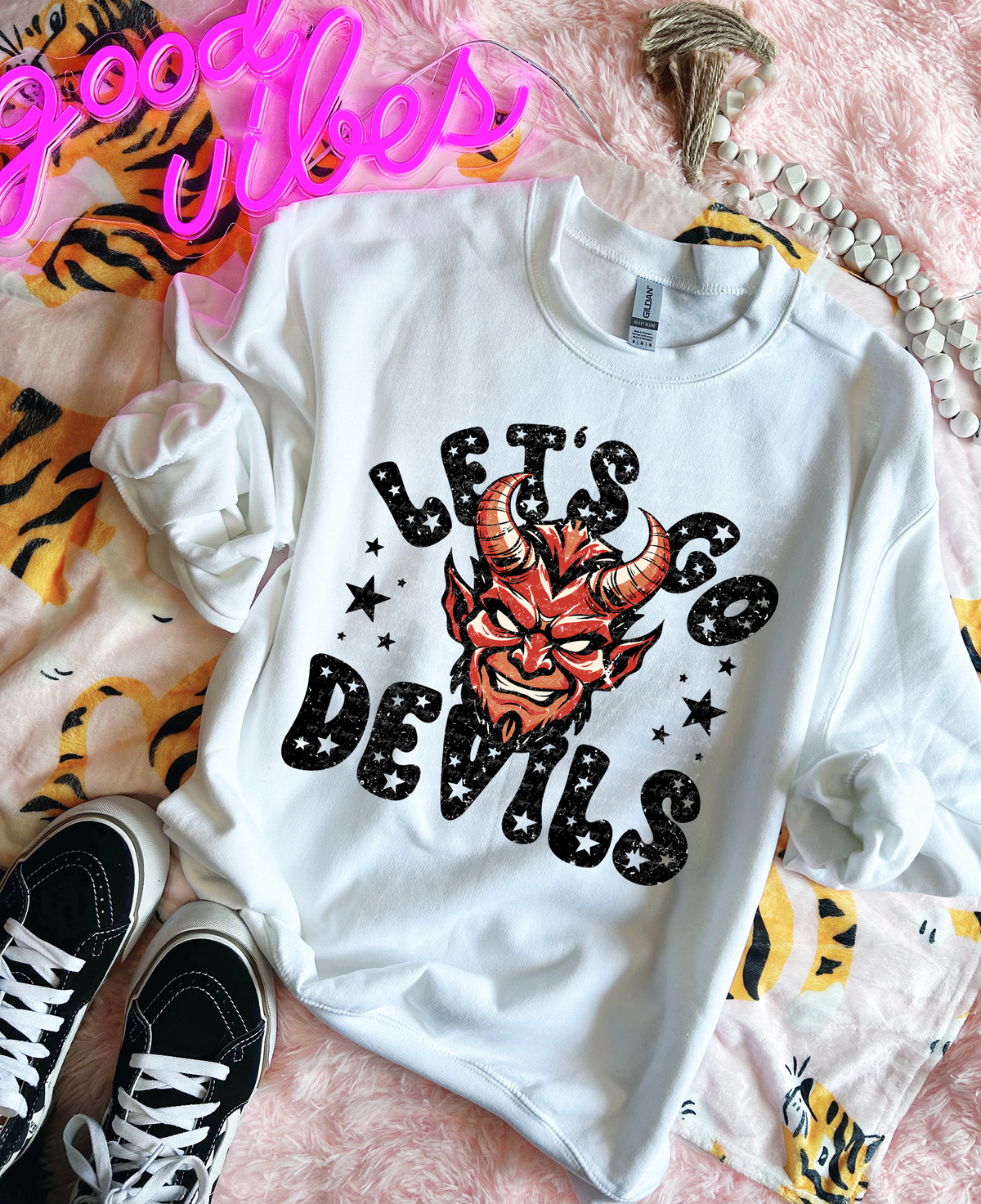 Let's Go Devils Grunge 89054 DTF Transfer