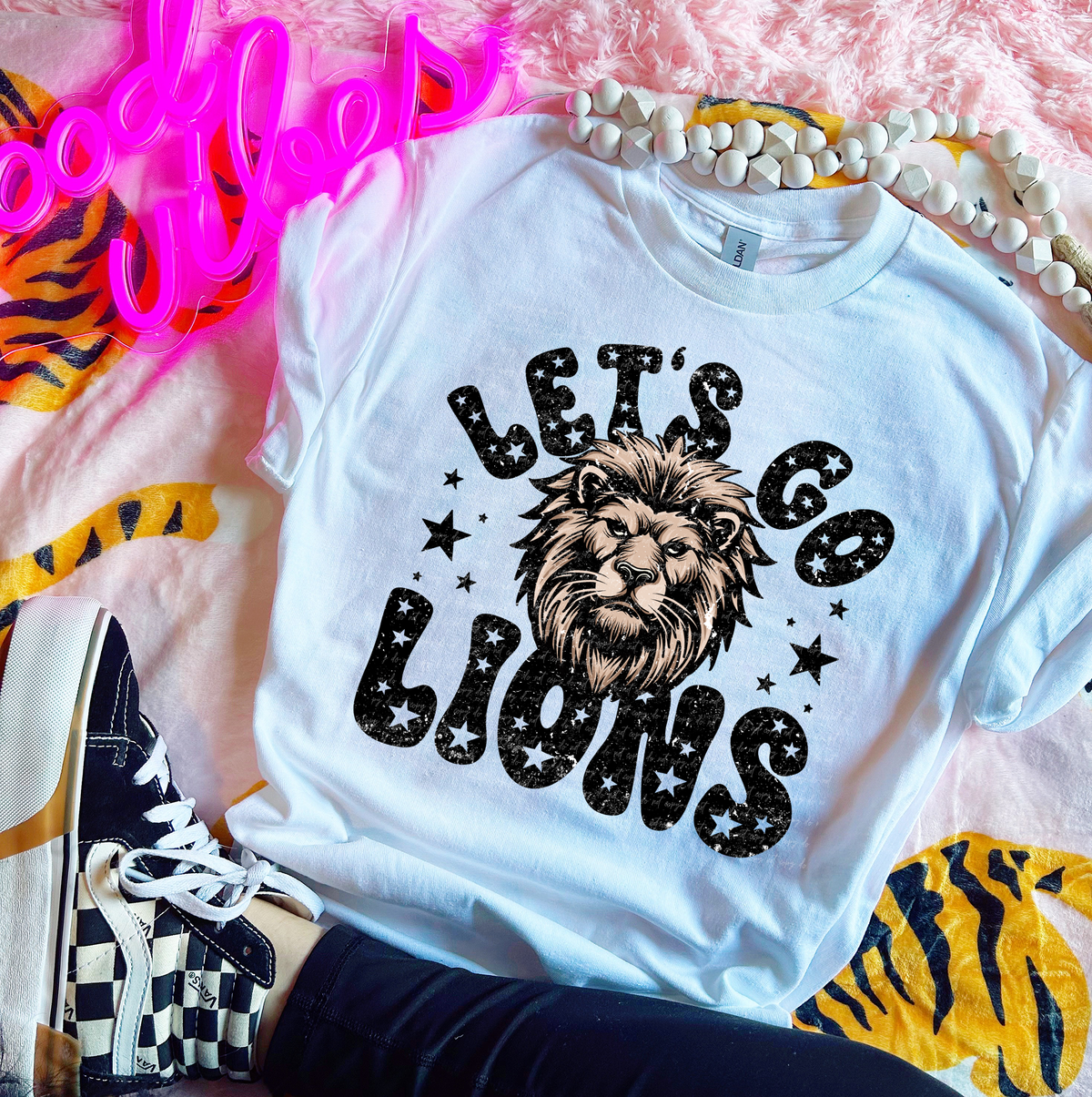 Let's Go Lions Grunge 89056 DTF Transfer