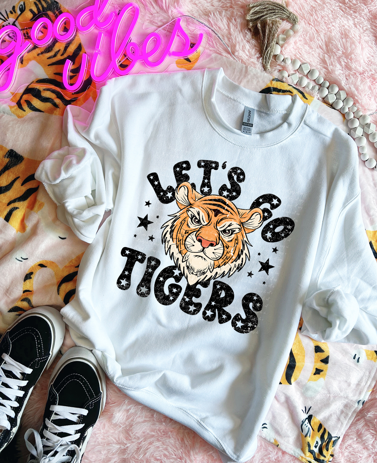 Let's Go Tigers Grunge 89058 DTF Transfer