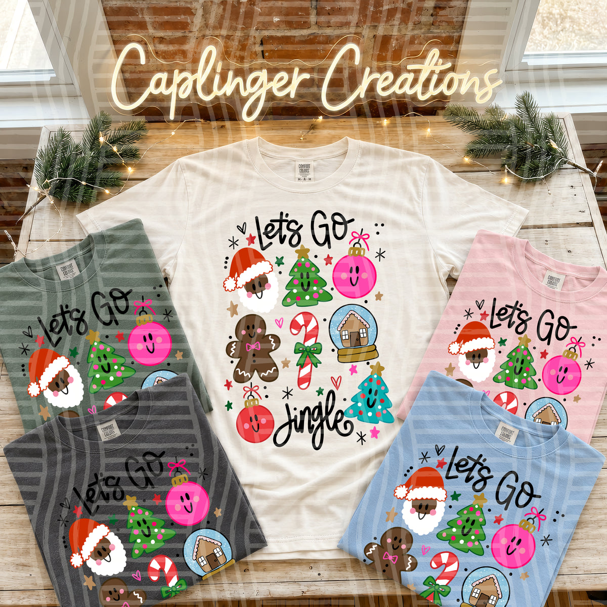 Let's Go Jingle-Dark (Caplinger)DTF Transfer
