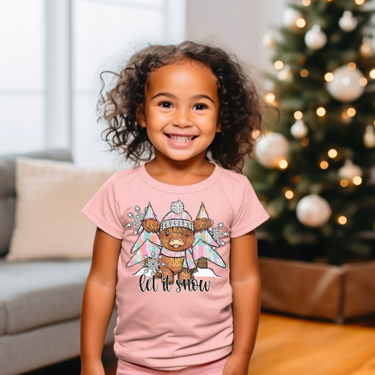 Let It Snow Highland Cow (SDD) DTF Transfer
