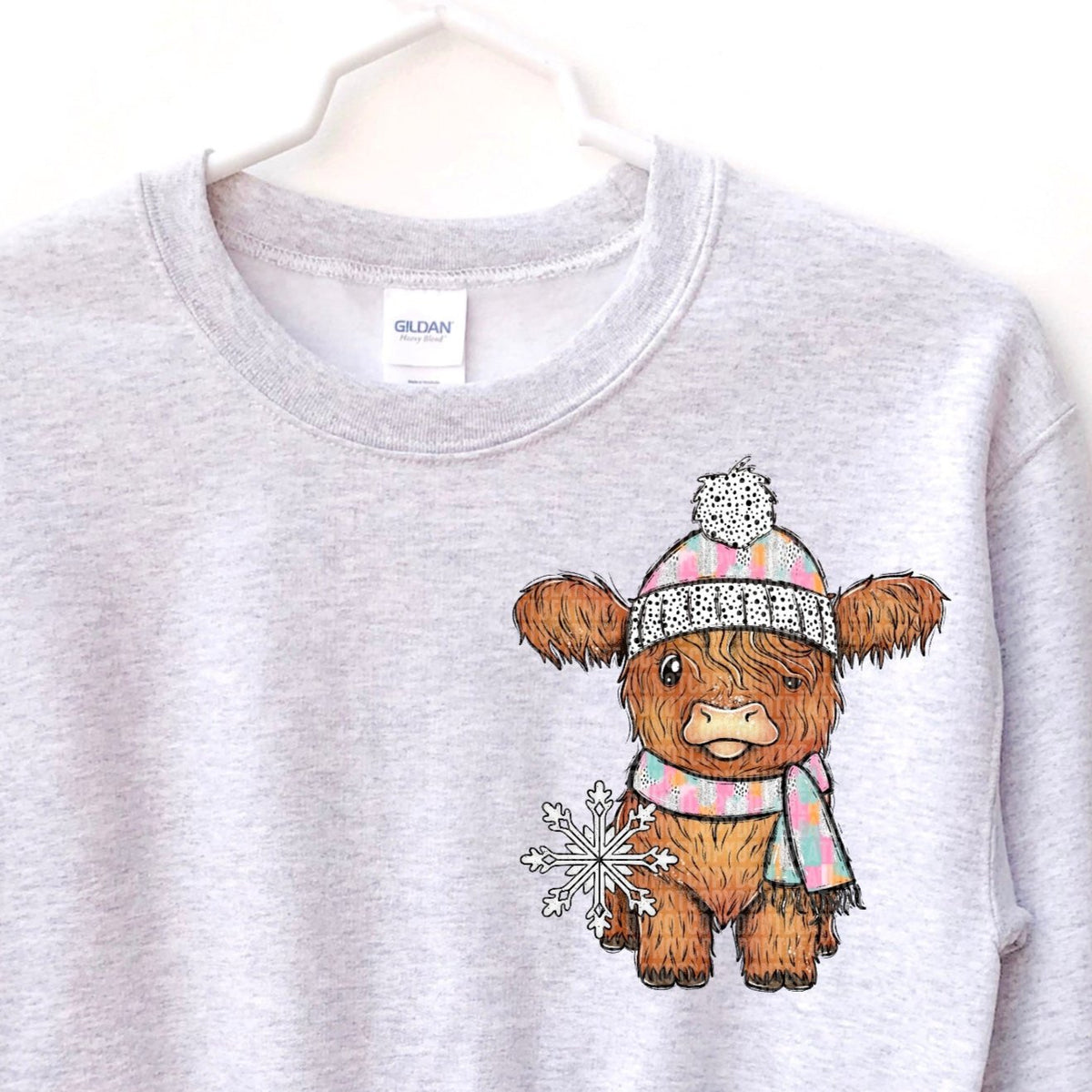 Let It Snow Highland Cow *Pocket* (SDD) DTF Transfer