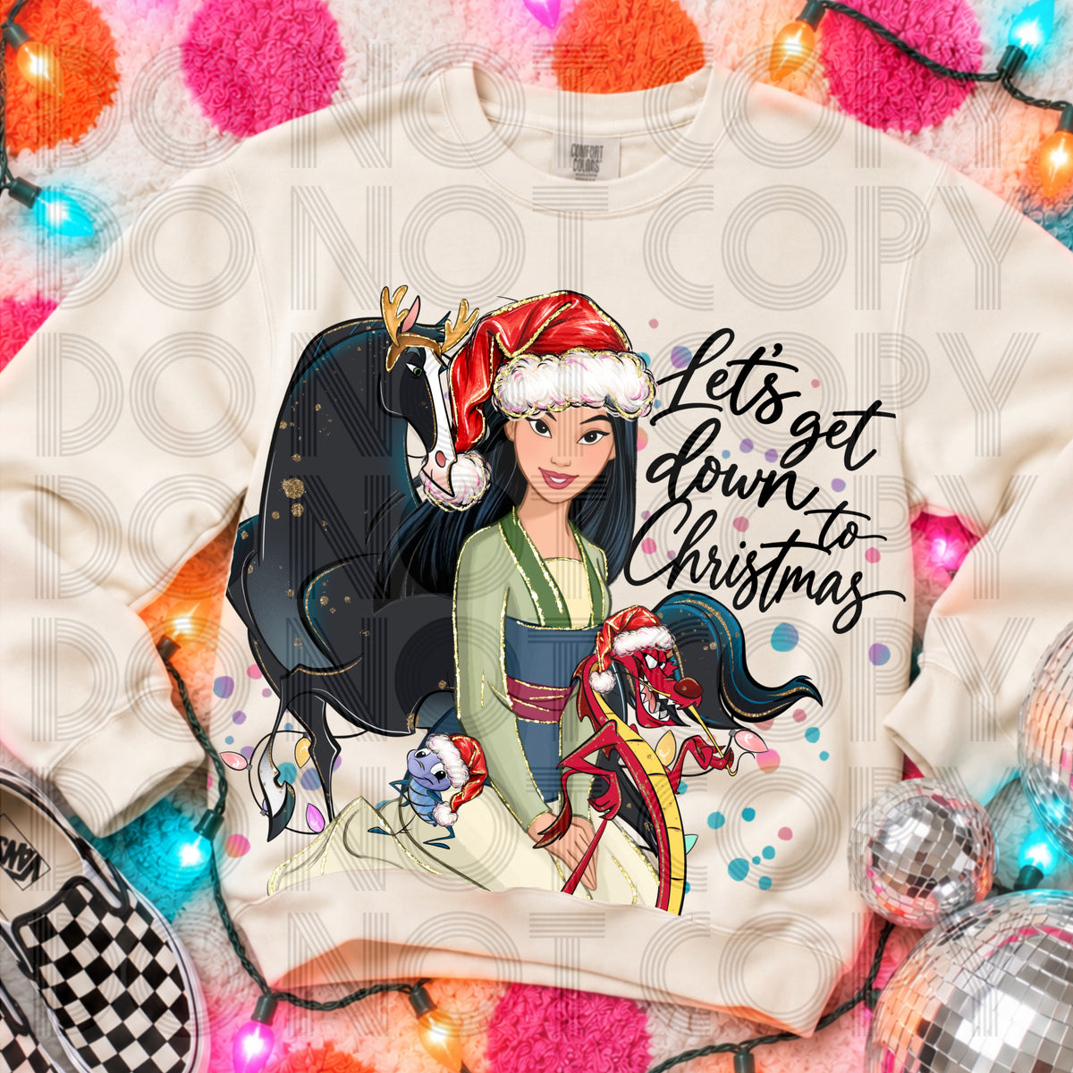 Let's get down to Christmas (Renewed) DTF Transfer